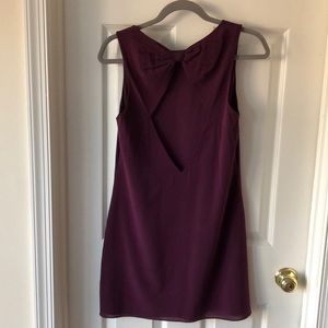 Purple dress with open back